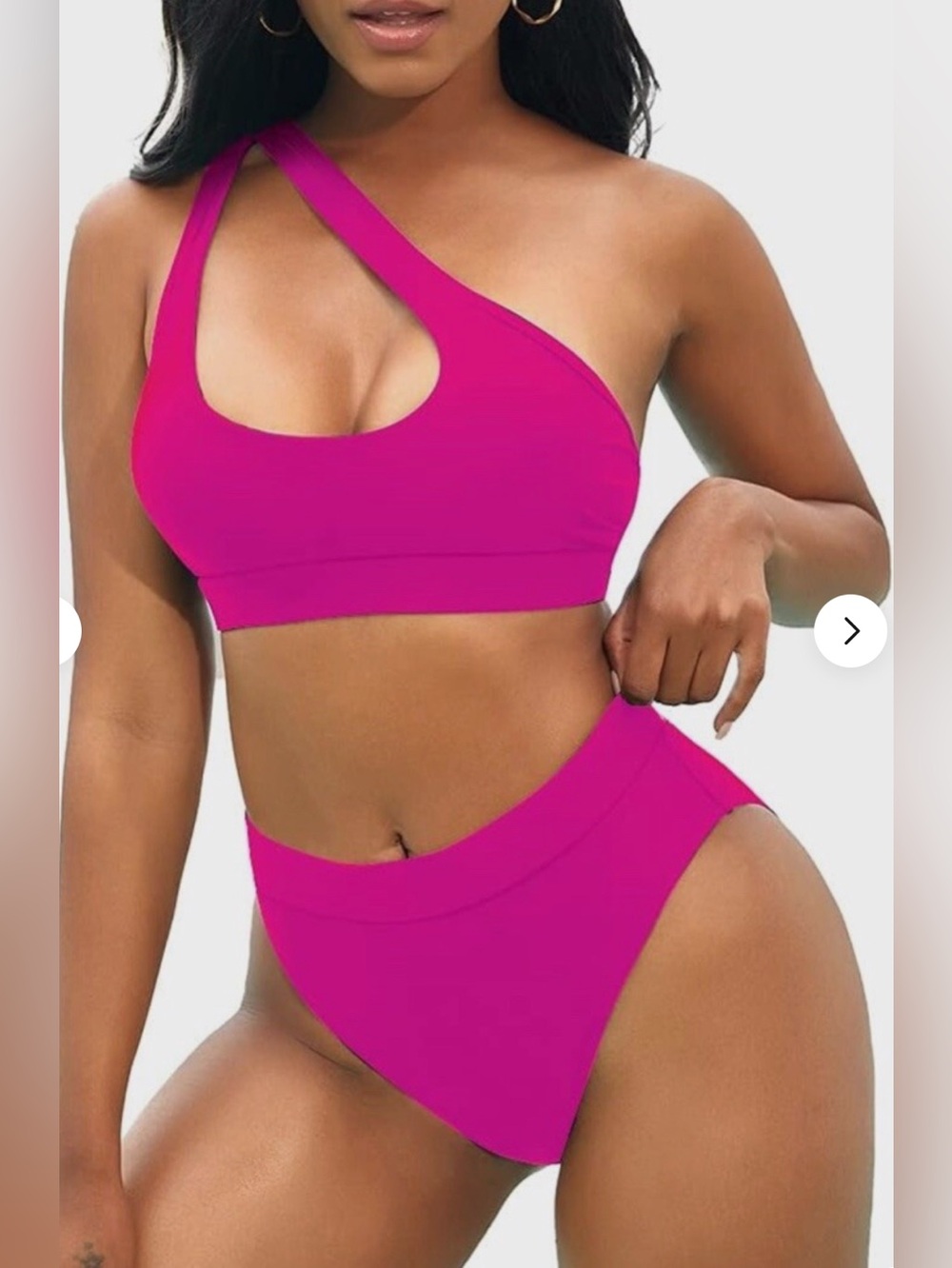 NWOT Nafleap One-Shoulder Magenta Bikini Set - Women Swim